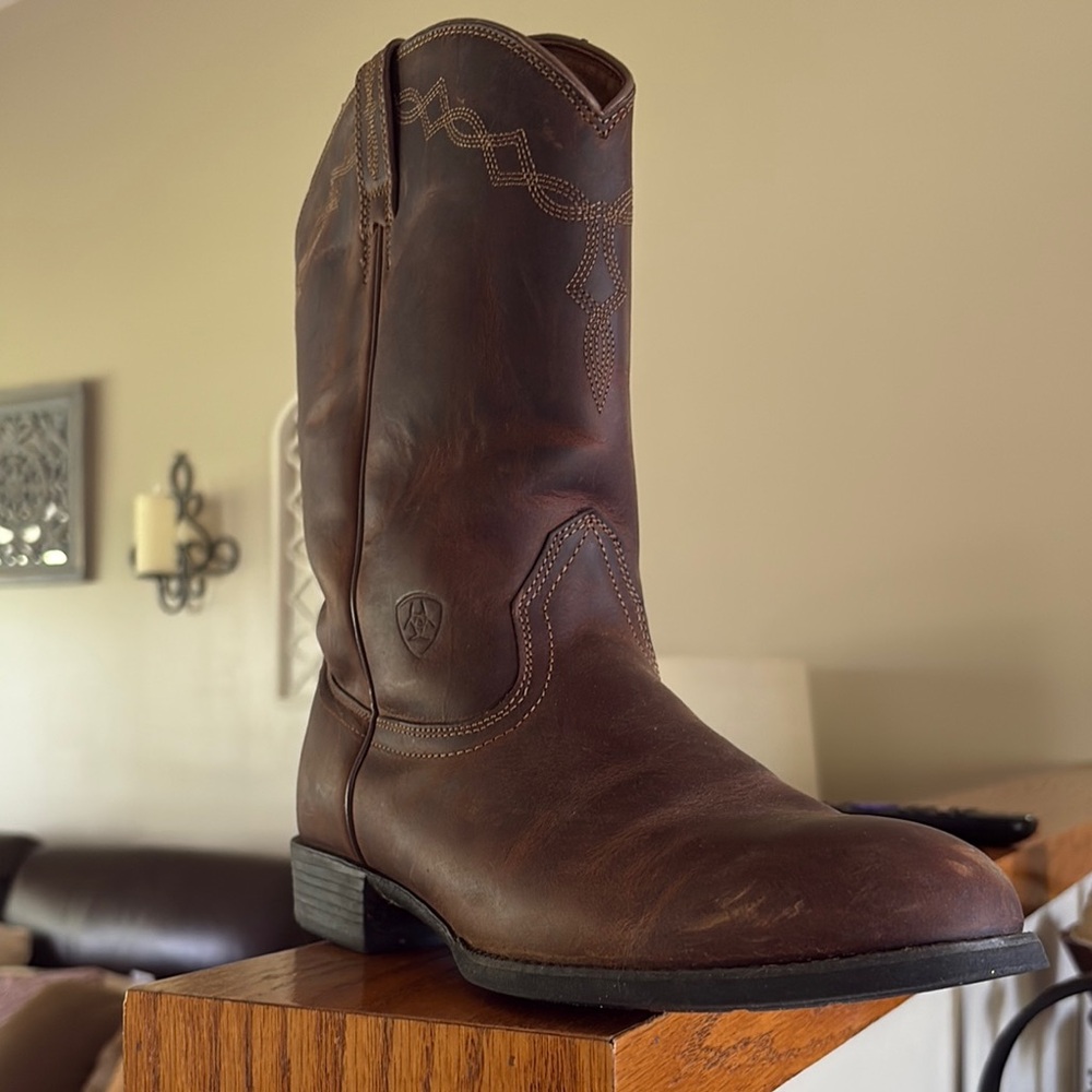 Ariat Brown Cowboy Boots Western Roper Style